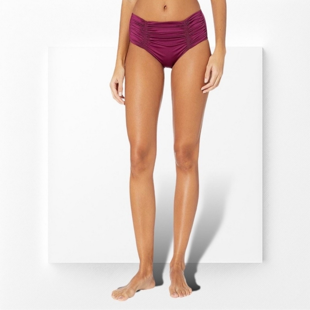 Seafolly Gathered Front Retro Full Coverage Bikini Bottoms, Size US 8 & 6, NWOT